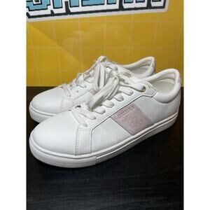 GUESS Women White Pink Shoes Sneakers Size 7.5 FL7TODELE12